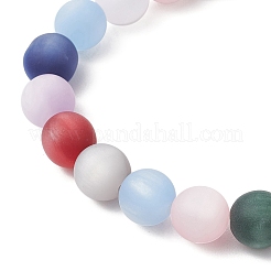 Resin Imitation Cat Eye Beads Stretch Bracelets for Men Women&nbsp;BJEW-JB12103