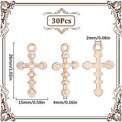 30Pcs Alloy Rhinestone Pendants&nbsp;FIND-SC0005-65