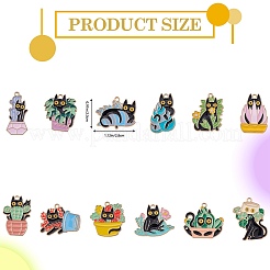 24Pcs 12 Style Alloy Enamel Pandants&nbsp;ENAM-SZ0004-19