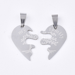 Non-Tarnish 201 Stainless Steel Split Pendants&nbsp;STAS-T048-11