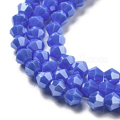 Opaque Solid Color Electroplate Glass Beads Strands&nbsp;GLAA-F029-P4mm-C11