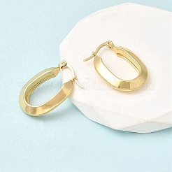 Oval 201 Stainless Steel Hoop Earrings&nbsp;EJEW-Z151-06G