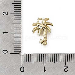 Brass Micro Pave Clear Cubic Zirconia Charms&nbsp;KK-A302-05G