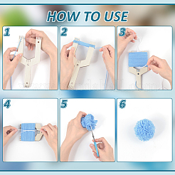 Wood Pom Pom Maker Kit&nbsp;WOOD-WH0050-008
