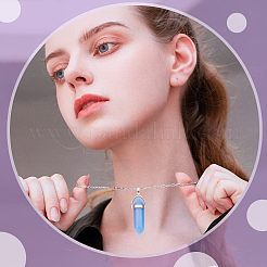 16Pcs 8 Colors Synthetic Luminous Stone Pendants&nbsp;FIND-CA0005-30