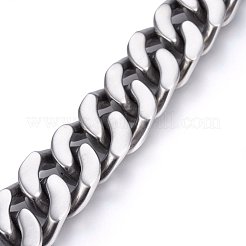 Tarnish Resistant 304 Stainless Steel Curb Chains Bracelets&nbsp;BJEW-E346-07A-P