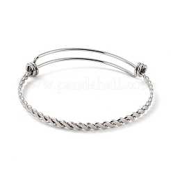 Non-Tarnish 304 Stainless Steel Expandable Bangle for Girl Women&nbsp;BJEW-C003-02P