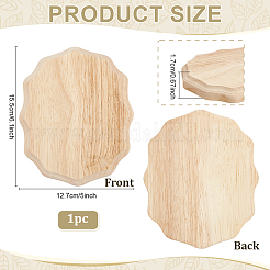 Lace Edged Oval Wood Display Pedestals&nbsp;ODIS-WH0025-280B