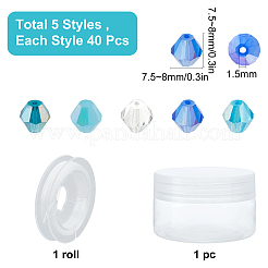 DIY AB Color Plated Bead Stretch Bracelet Making Kits&nbsp;DIY-SC0001-39
