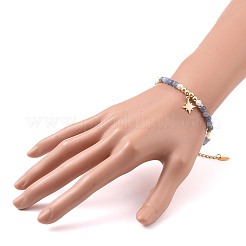 Brass Star Charm Bracelet & Necklace&nbsp;SJEW-JS01268