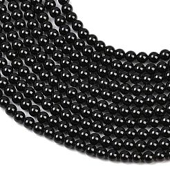 Natural Black Spinel Round Bead Strands&nbsp;G-A130-3mm-32A