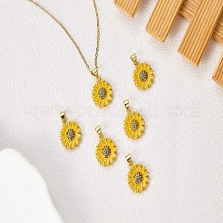 6Pcs Rack Plating Brass Enamel Pendants&nbsp;KK-SZ0002-76