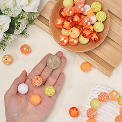 60Pcs 10 Styles Resin Rhinestone Beads&nbsp;RESI-PA0001-03