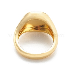 Brass Signet Ring for Women&nbsp;RJEW-E058-01G-06