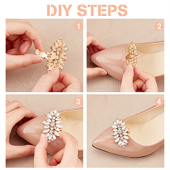 4Pcs 2 Colors Alloy Crystal Rhinestone Shoe Decoration&nbsp;AJEW-PH0004-48