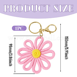 Polyester Flower Keychains&nbsp;KEYC-TAC00065-03