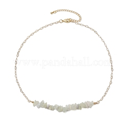 Natural New Jade Chip Bib Necklaces&nbsp;NJEW-JN04950-01