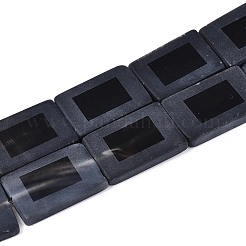 Dyed & Heated Natural  Black Agate Beads Strands&nbsp;G-T144-25B-02