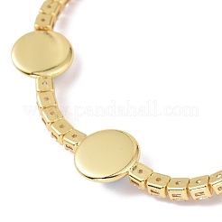 Enamel Evil Eye Link Bracelet with Clear Cubic Zirconia Tennis Chains for Women&nbsp;KK-E033-19G