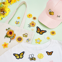 40Pcs 20 Styles Summer Theme Polyester Computerized Embroidery Cloth Iron on/Sew on Patches&nbsp;PATC-GA0002-03