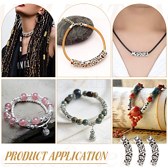 30Pcs Tibetan Style Alloy Curved Tube Beads&nbsp;FIND-PH0022-67A