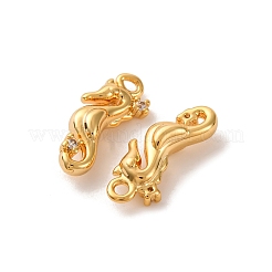 Brass Micro Pave Cubic Zirconia Pendants&nbsp;KK-K382-44G