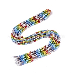 Electroplate Opaque Glass Beads Strands&nbsp;EGLA-Q135-4x6MM-02A