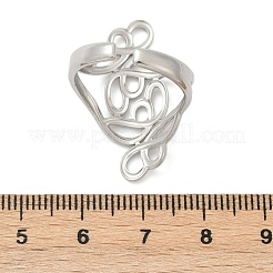 304 Stainless Steel Open Cuff Rings for Women&nbsp;RJEW-U061-02P