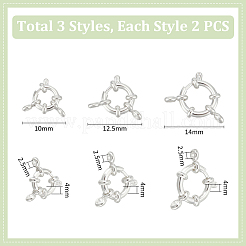 6Pcs 3 Styles 304 Stainless Steel Spring Ring Clasps&nbsp;FIND-UN0061-27