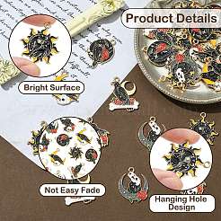 30Pcs 6 Styles Alloy Enamel Pendants&nbsp;FIND-CJ0003-69