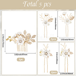 Plastic and Resin and Iron Hairpin Set&nbsp;OHAR-WH20020-04A