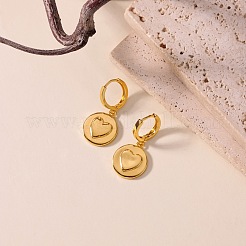 Brass Dangle Hoop Earrings&nbsp;WGC2E58-01
