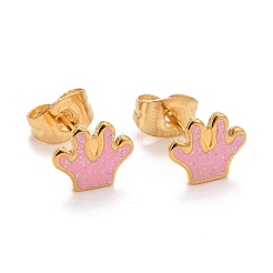 304 Stainless Steel Enamel Stud Earrings&nbsp;EJEW-B009-03G