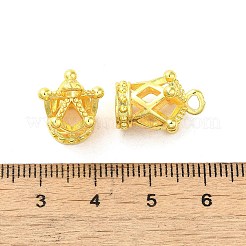 Rack Plating Brass Pave Clear Cubic Zirconia Pendants&nbsp;KK-D100-05G