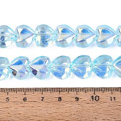 Electroplate Transparent Glass Beads Strands&nbsp;X-EGLA-N056-01A-04