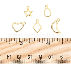 60Pcs 5 Styles 304 Stainless Steel Charms&nbsp;STAS-FS0001-87