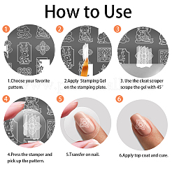 Stainless Steel DIY Nail Art Templates&nbsp;MRMJ-WH0092-226