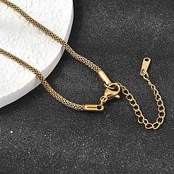 2MM Unisex 304 Stainless Steel Round Mesh Chain Necklaces&nbsp;NJEW-P356-06G