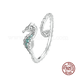 925 Sterling Silver Micro Pave Cubic Zirconia Adjustable Open Cuff Rings for Women&nbsp;FS-WG3D7C7-01