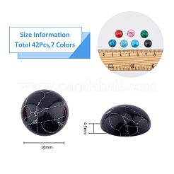 48Pcs 7 Colors Synthetic Gemstone Cabochons&nbsp;G-FH0002-33