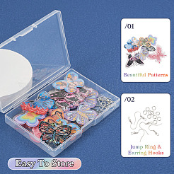 DIY Butterfly Earring Making Kit&nbsp;DIY-TA0005-24