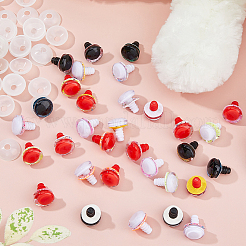 32 Sets 16 Colors Half Round Resin Craft Eye&nbsp;DIY-FH0008-12