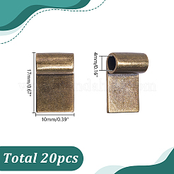 20Pcs Brass Glue-on Flat Pad Bails&nbsp;KK-AR0004-83