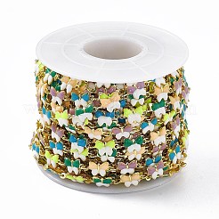 Enamel Butterfly Link Chains&nbsp;CHC-F015-01G
