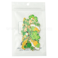 14Pcs 7 Styles Saint Patrick's Day Alloy Enamel Pendants&nbsp;ENAM-FS0001-67