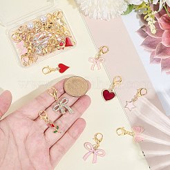 30Pcs 15 Styles Alloy Enamel & Rhinestone & Resin Pearl Shoe Charms&nbsp;HJEW-CP00069