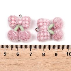 Flocking Opaque Resin Pendants&nbsp;RESI-P053-02P