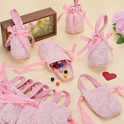 Canvas Cloth Candy Drawstring Pouches with Rope Handle&nbsp;ABAG-WH0083-004B