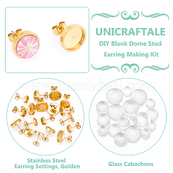 DIY Blank Dome Stud Earring Making Kit&nbsp;DIY-UN0005-16