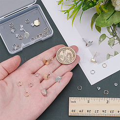 DIY Square & Hexagon Brass Stud Earring Making Kits&nbsp;DIY-AR0004-44
